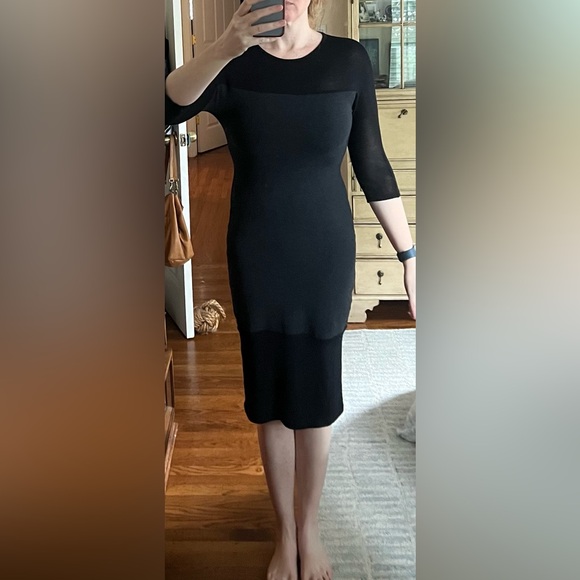 Ioanna Kourbela Black & Gray Bodycon Midi Dress Small - Picture 11 of 16